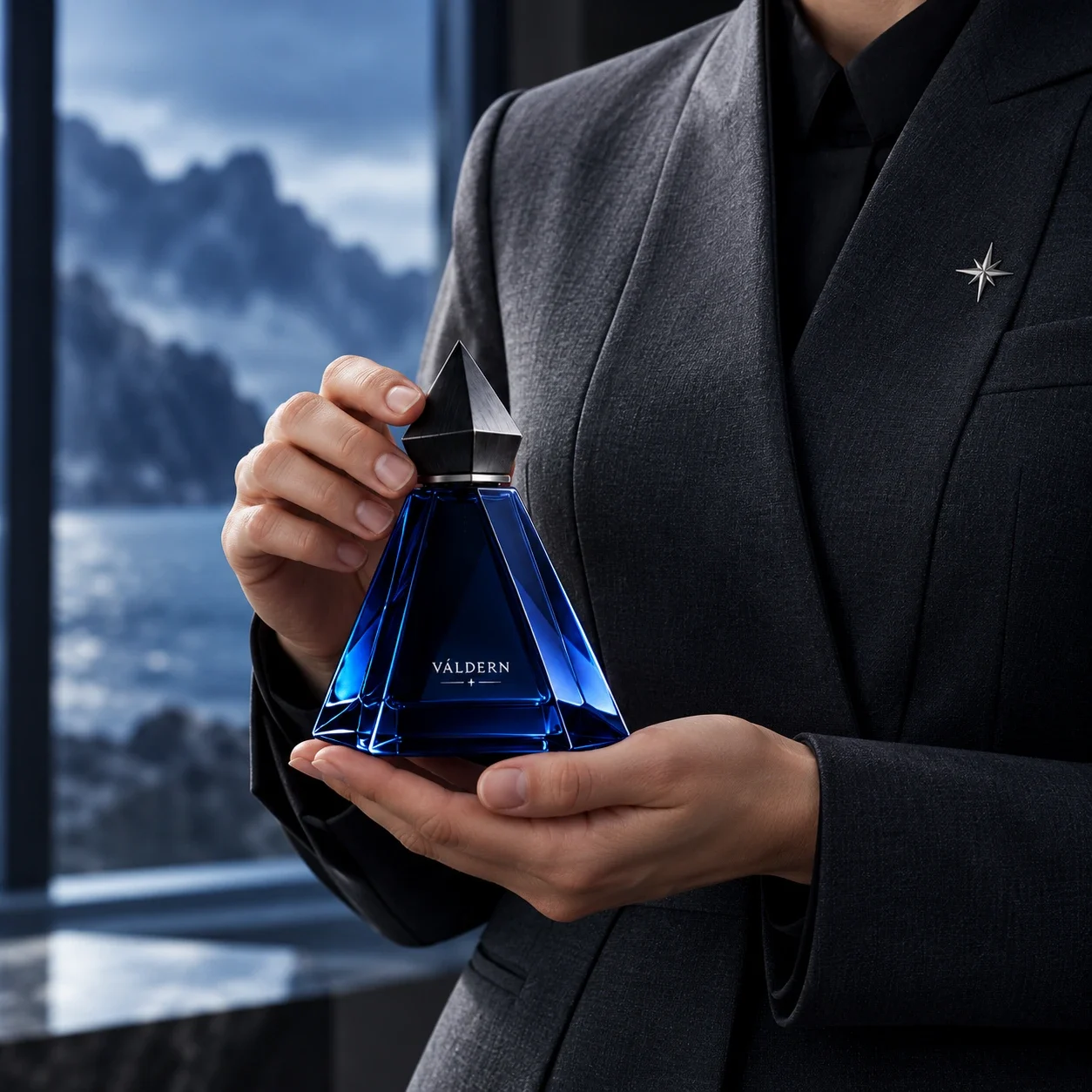 VÁLDERN staff uniform concept carrying the brand identity.