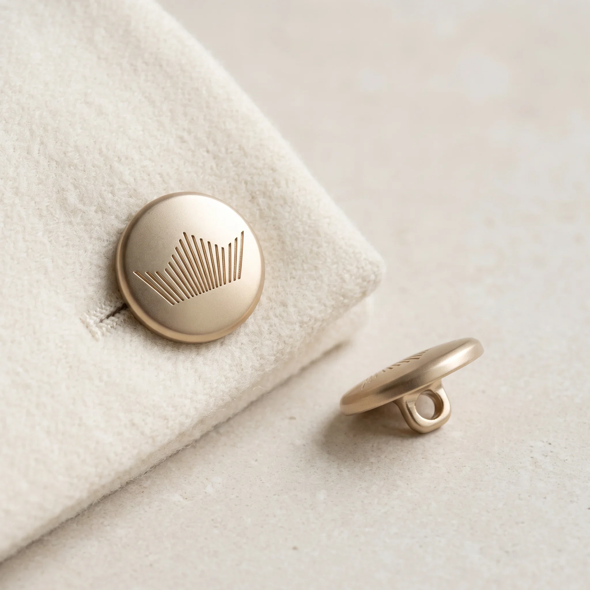 Solenne pleated emblem and wordmark across clothing and olive-toned packaging