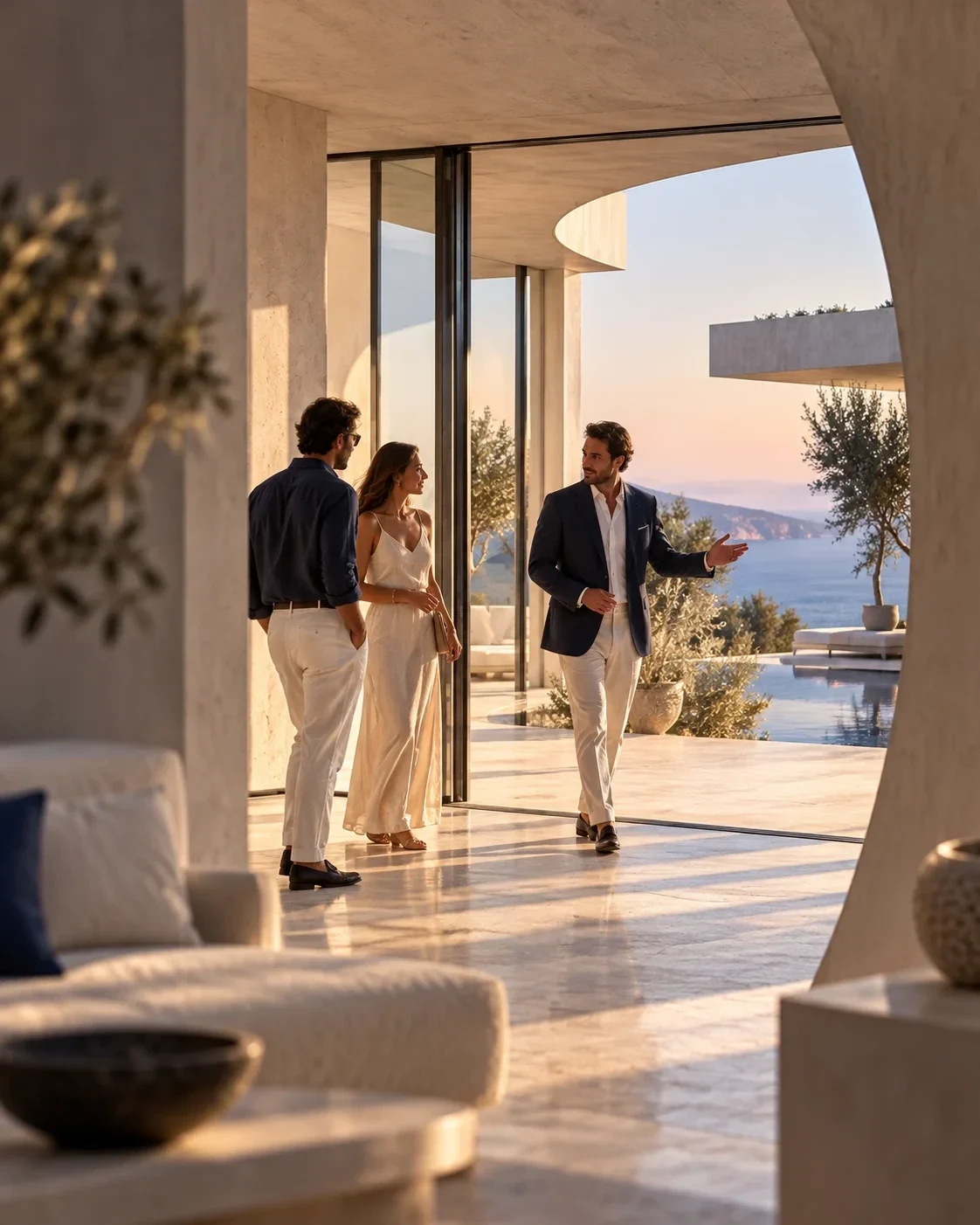 Private viewing inside a coastal residence