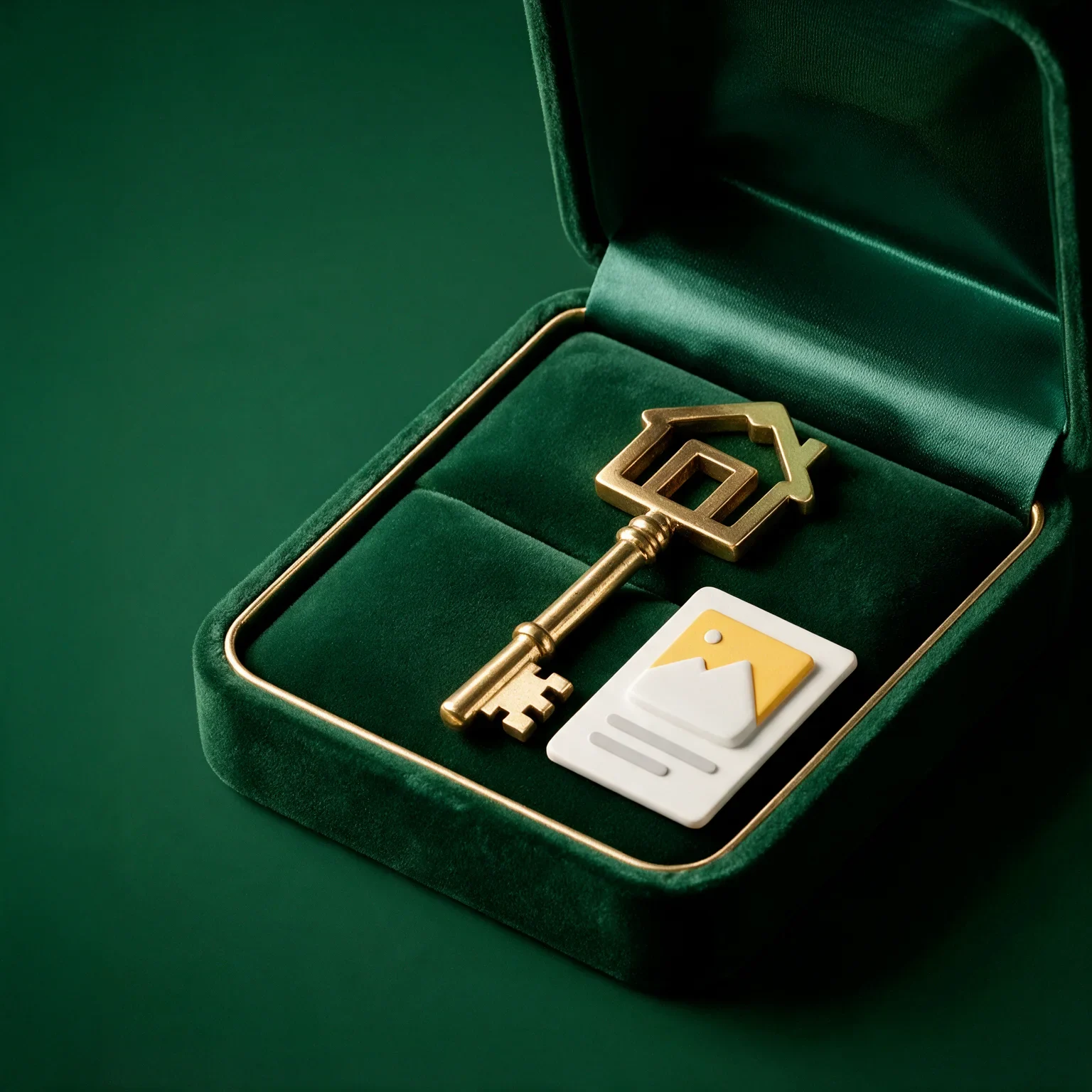 Poonez listing card and familiar objects in a deep-green campaign setting