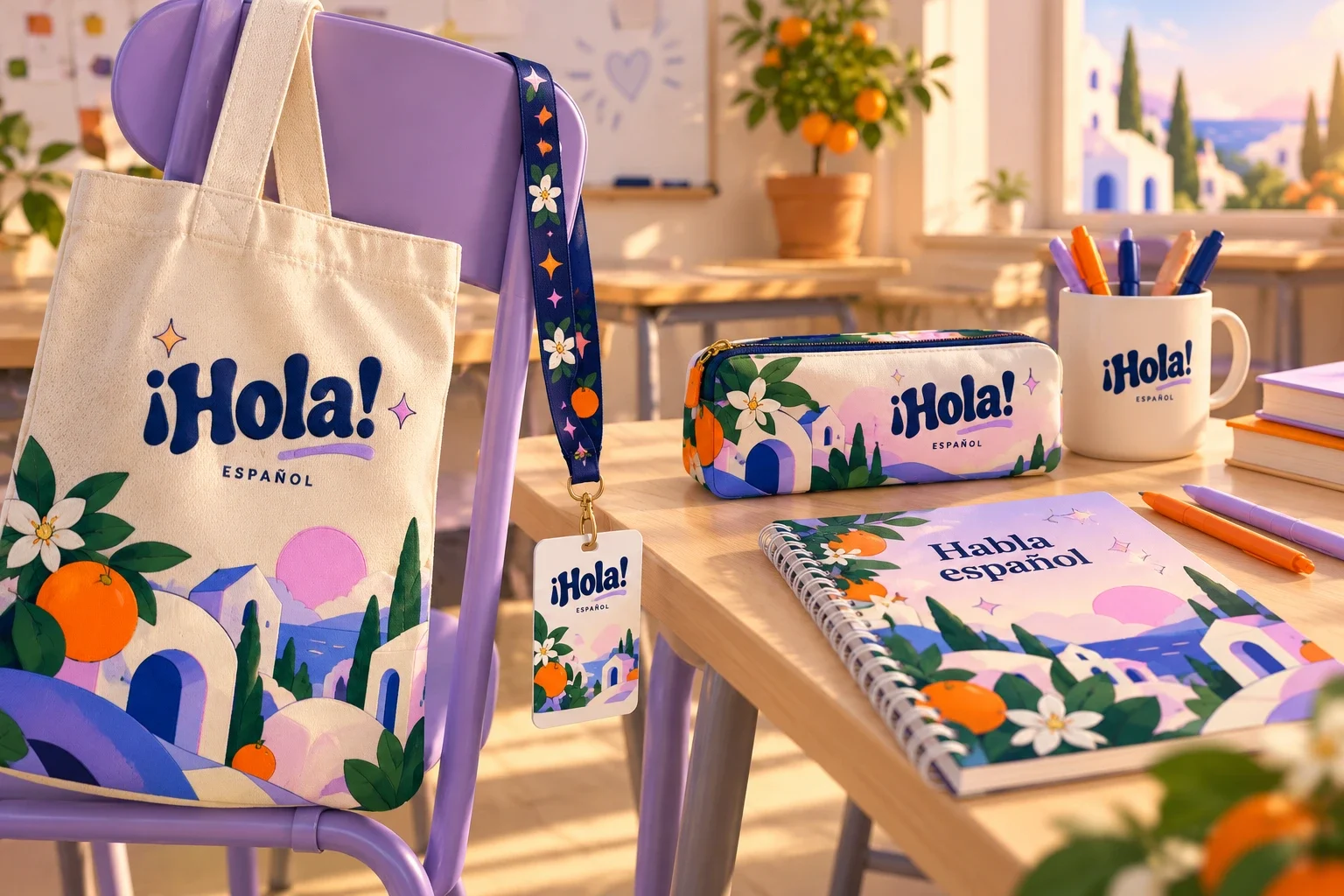 Hola — A greeting opens the conversation