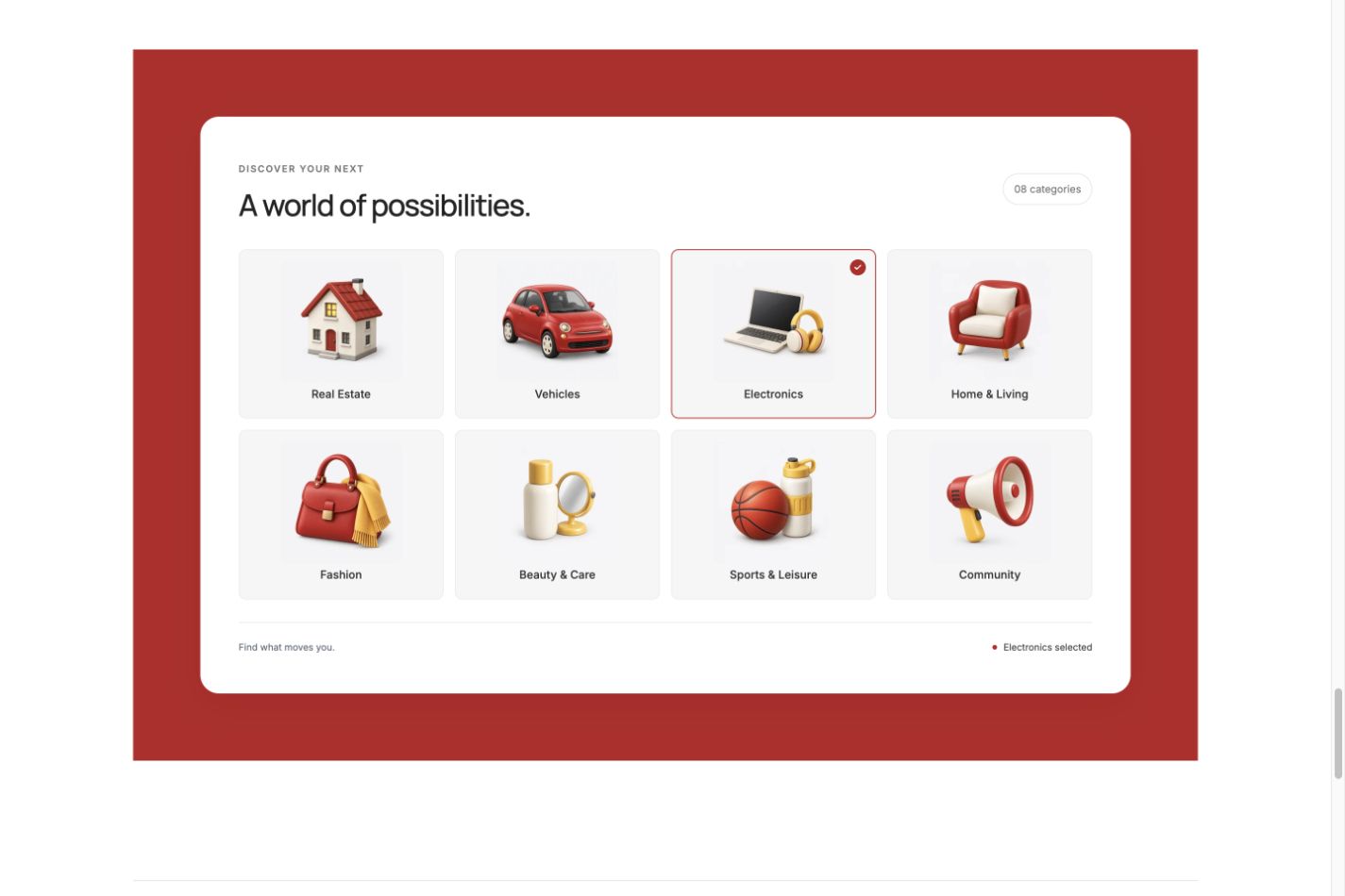 Divar · Interactive 3D categories